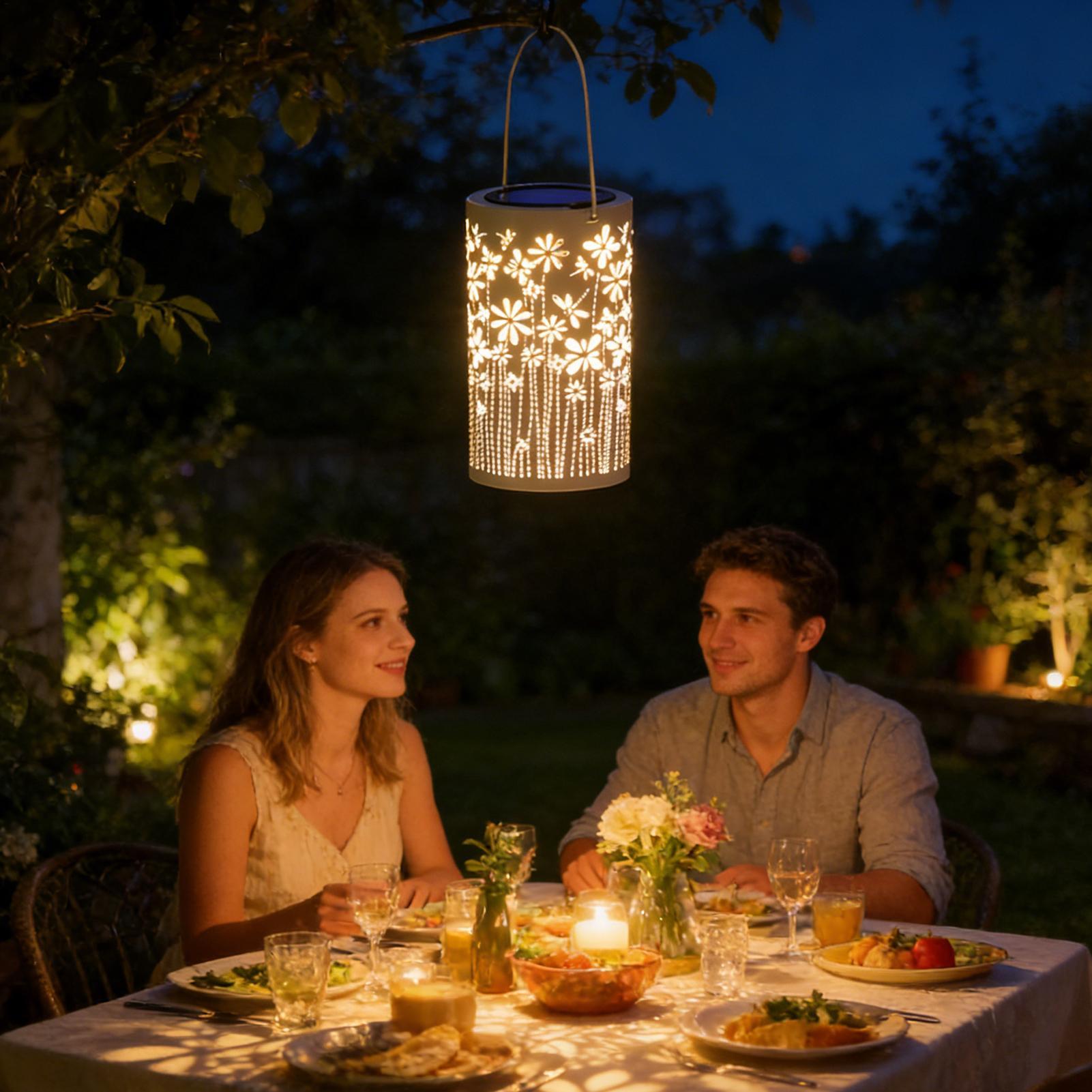 Solar Path Light - Outdoor Lanterns For Porch Waterproof Flower