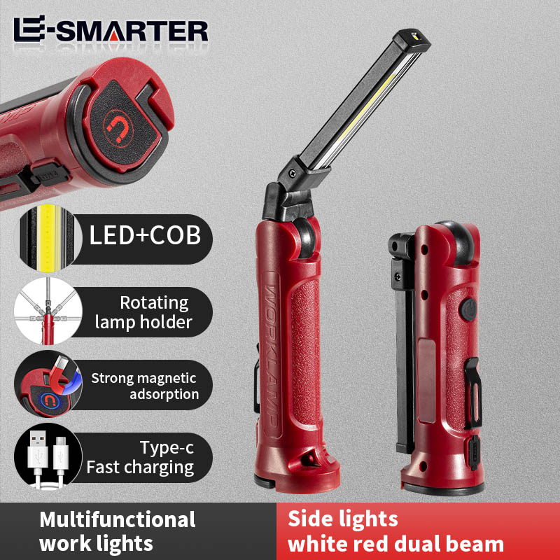 Outdoor Lighting Setup - COB LED Work Light Rechargeable Folding