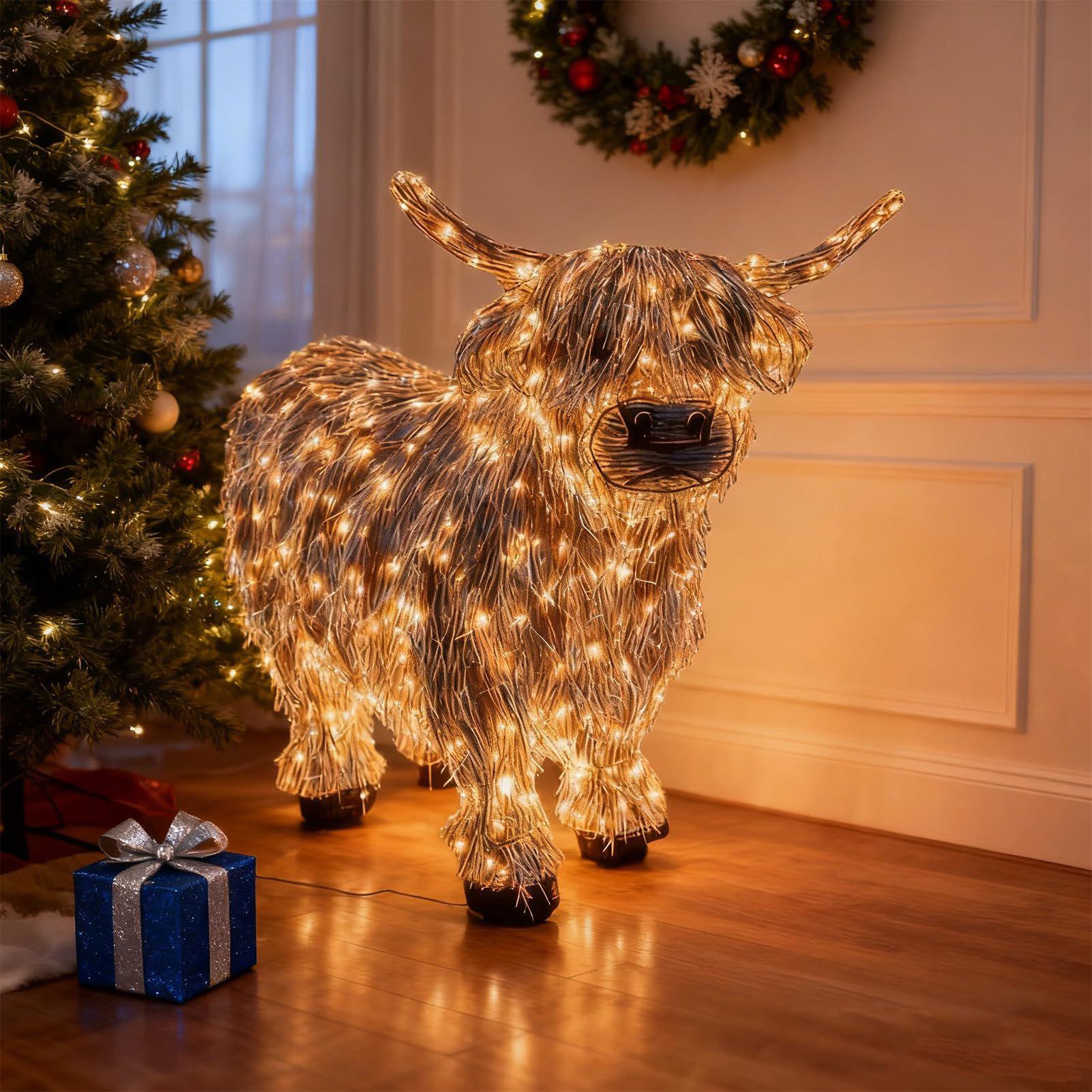 Outdoor Lighting Manufacturers - cow decorations 3D Cow Light Up