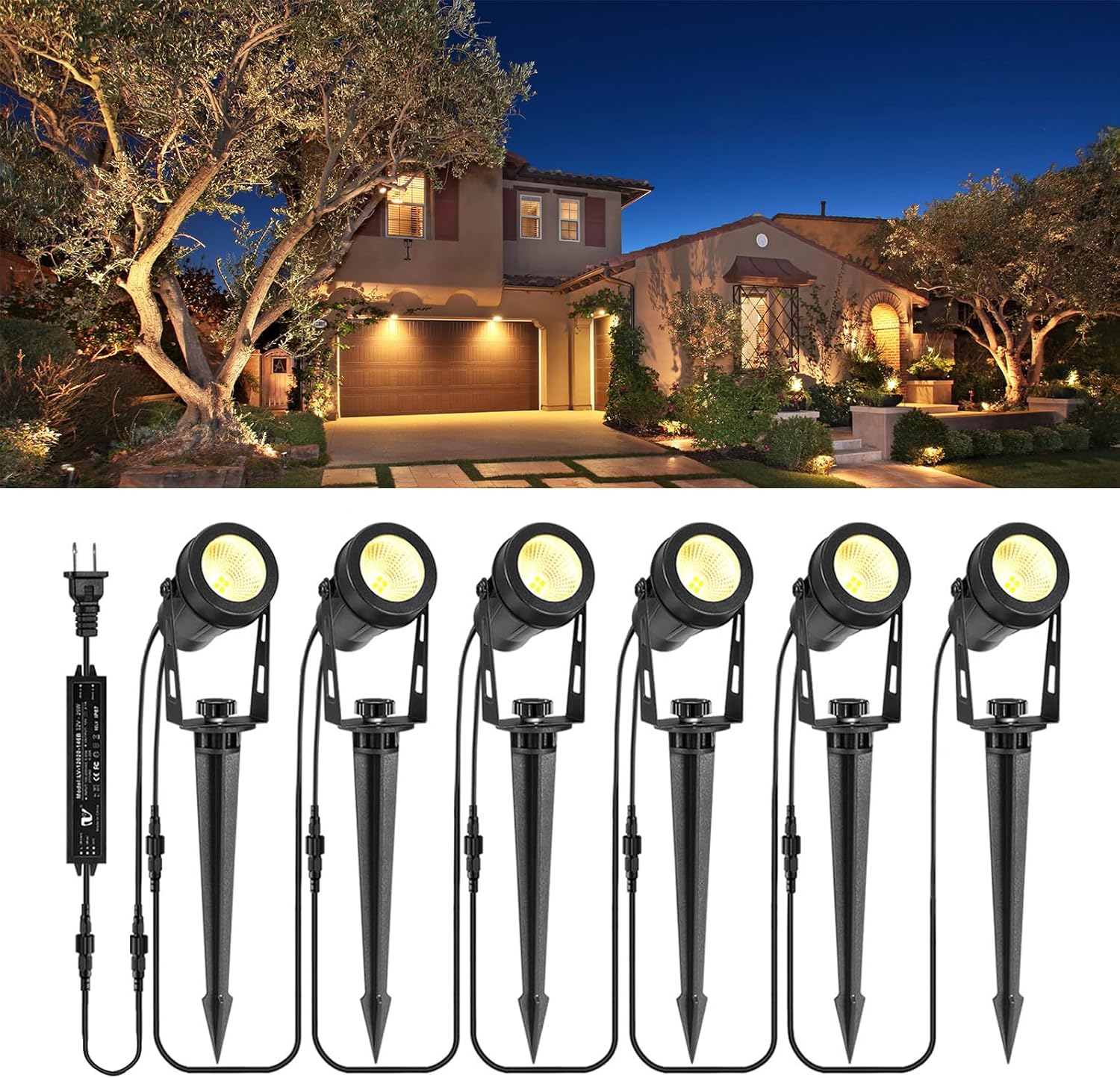 Outdoor Lighting Low Voltage - Low Voltage Landscape Lights 6 Pack,Spotlight