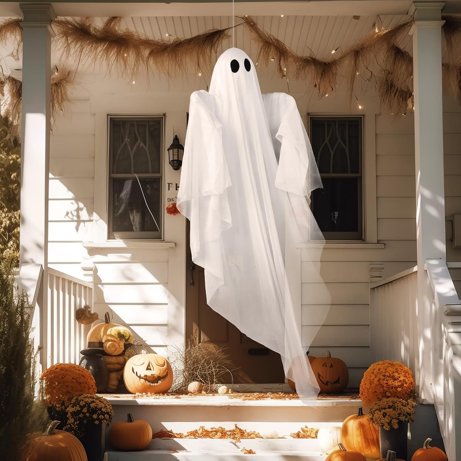Bollard Light Garden - Halloween Hanging Light up Ghost with