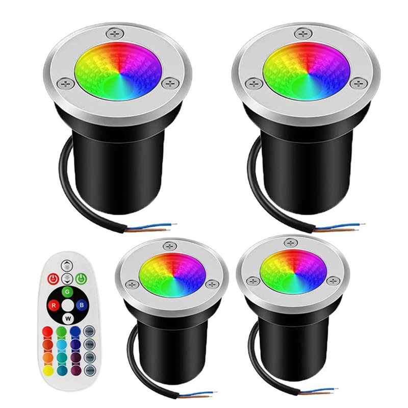 Outdoor Lighting Low Voltage - 【NEW YEAR 】RGBW In Ground Light