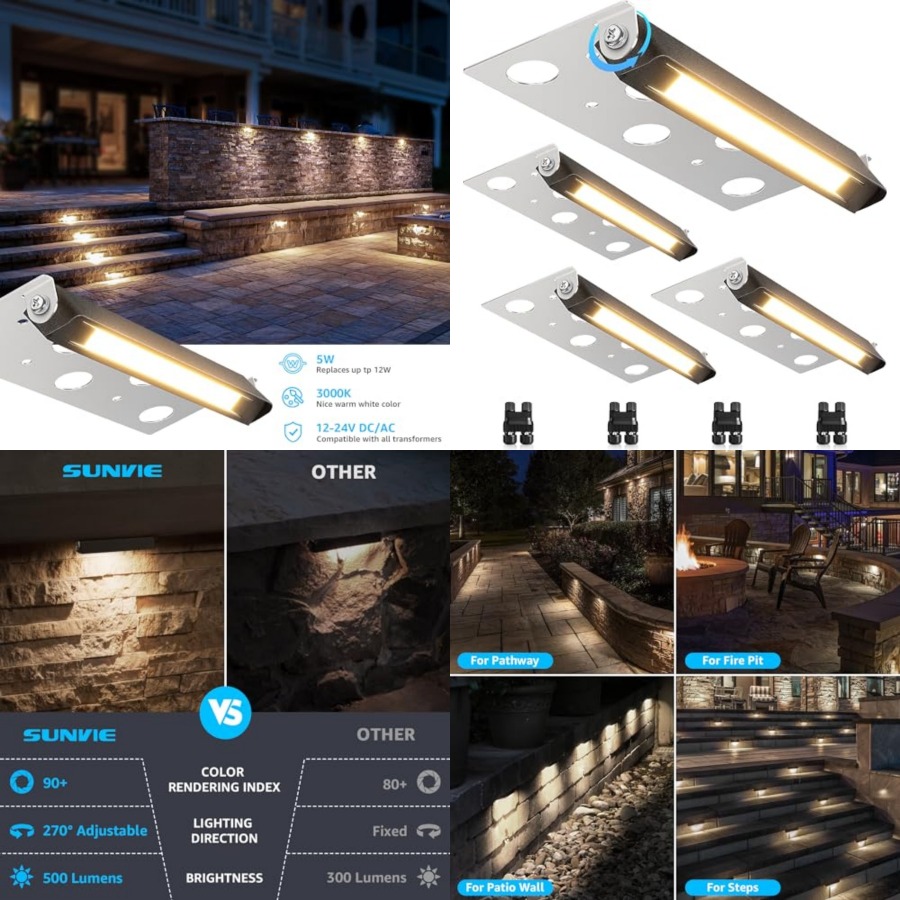 Outdoor Lighting Low Voltage - 7 Inch Hardscape Lighting 5W LED