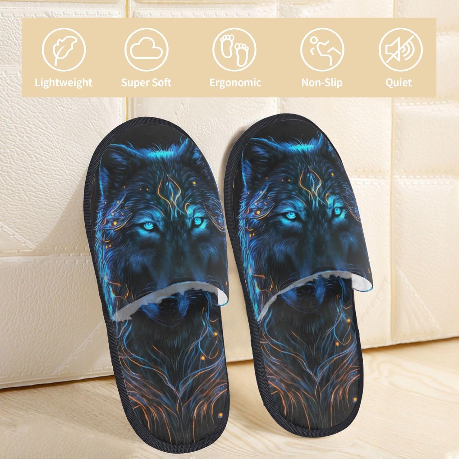 Cool Blue Light Wolf Print Wom - Outdoor Lighting On House 评论和价格