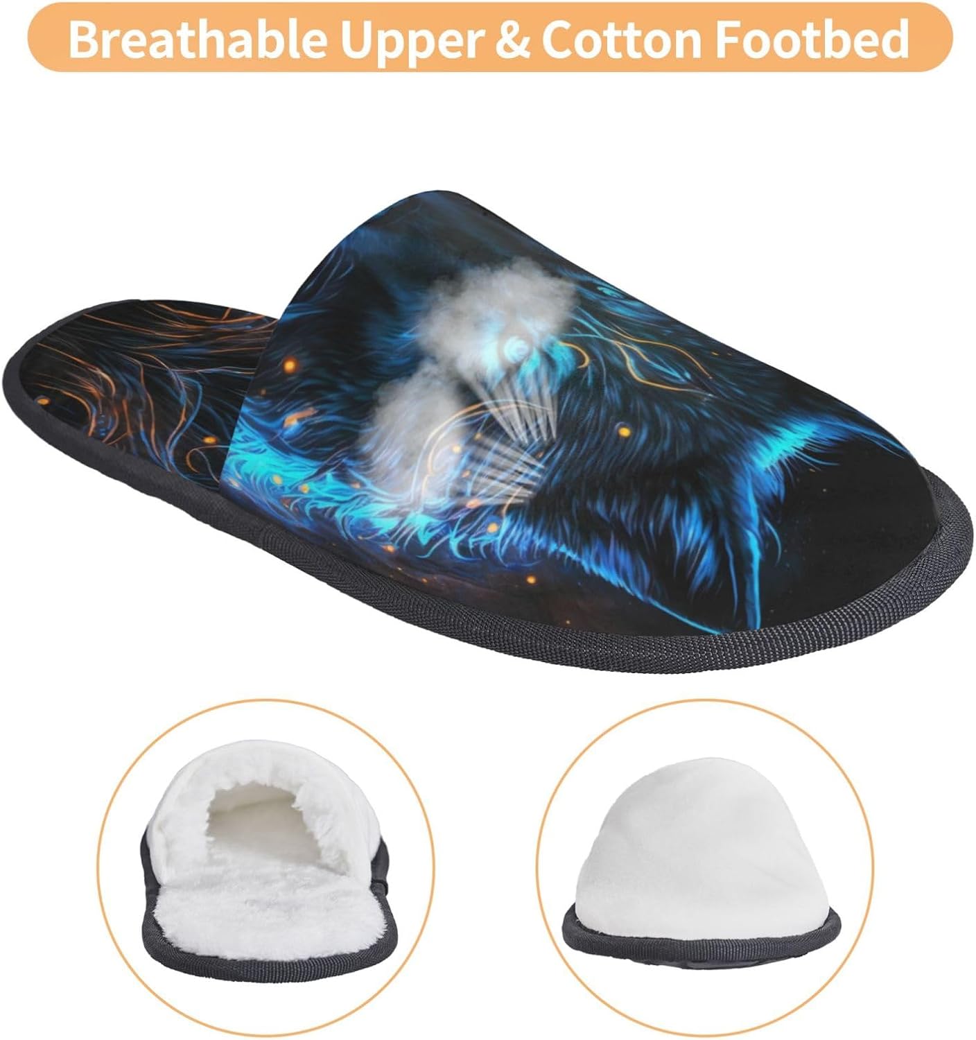 Cool Blue Light Wolf Print Wom - Outdoor Lighting On House 评论和价格