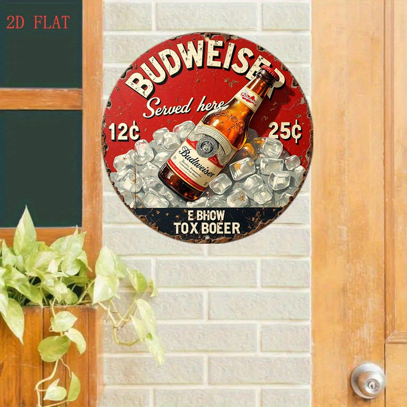 1pc Vintage Beer Logo Metal Wa - Outdoor Lighting Logo 评论和价格