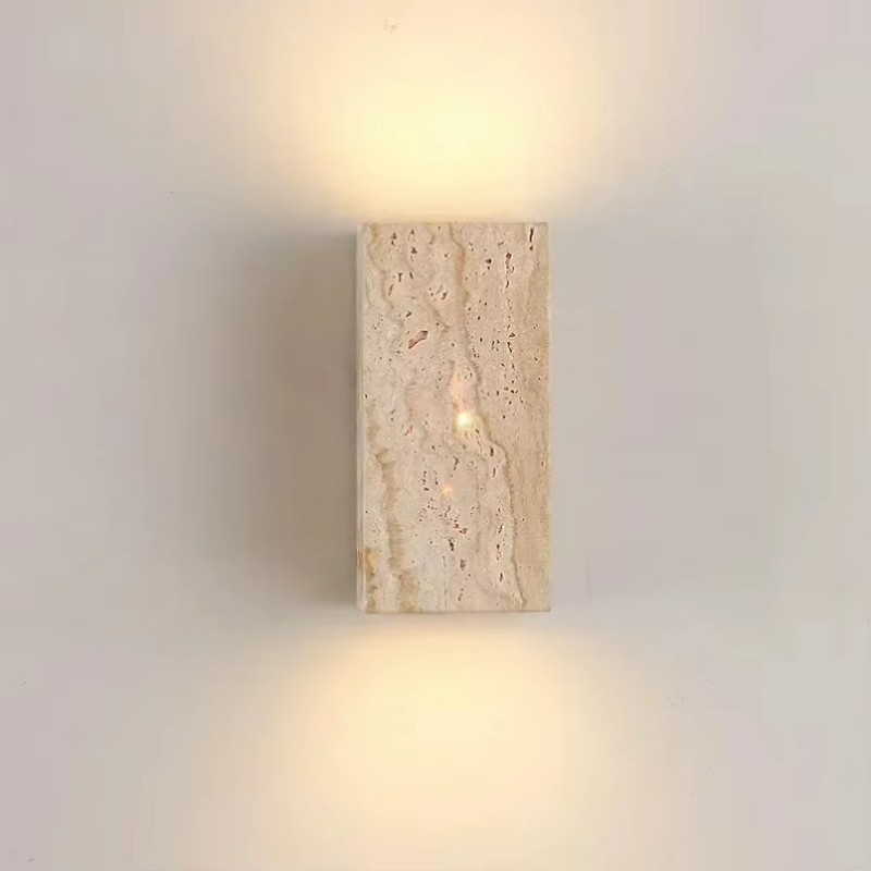 Yellow Travertine Stone Wall M - Outdoor Lighting On House 评论和价格