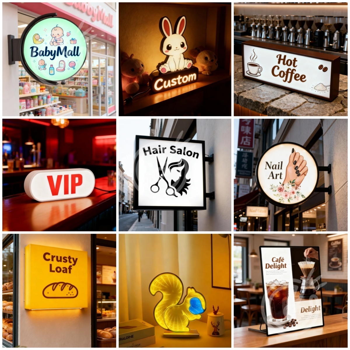Custom Acrylic Signs Sign Led  - Outdoor Lighting Logo 评论和价格