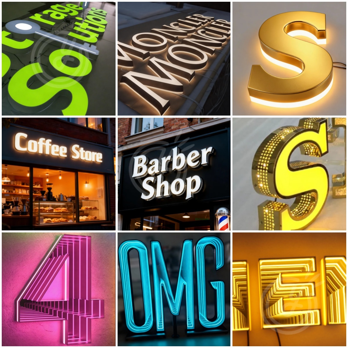 Custom Acrylic Signs Sign Led  - Outdoor Lighting Logo 评论和价格