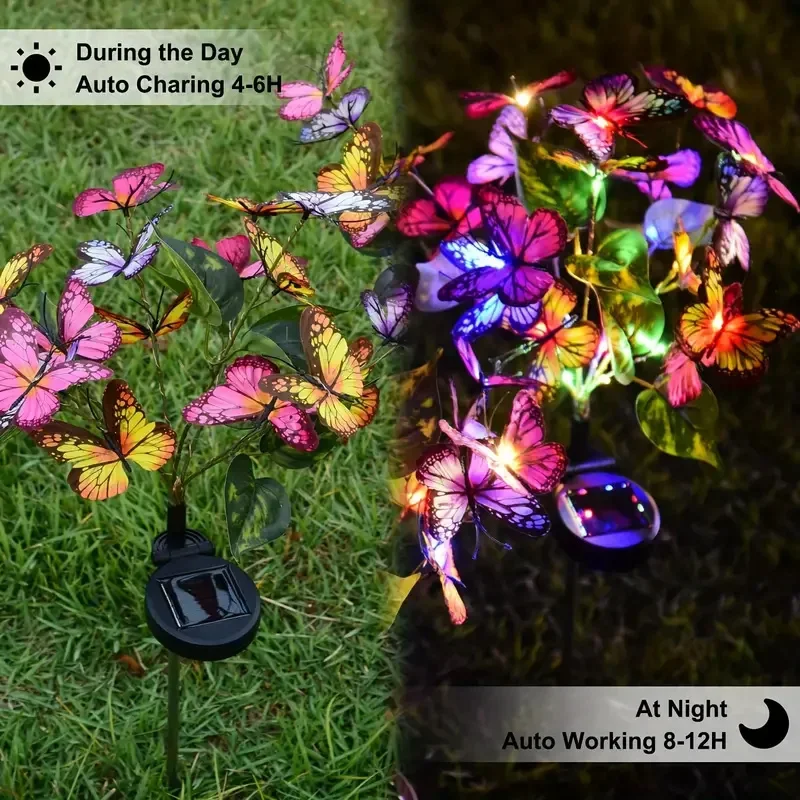 Solar LED Butterfly Garden Lig - Outdoor Lighting Setup 评论和价格