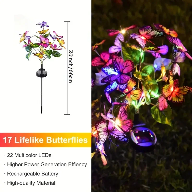 Solar LED Butterfly Garden Lig - Outdoor Lighting Setup 评论和价格