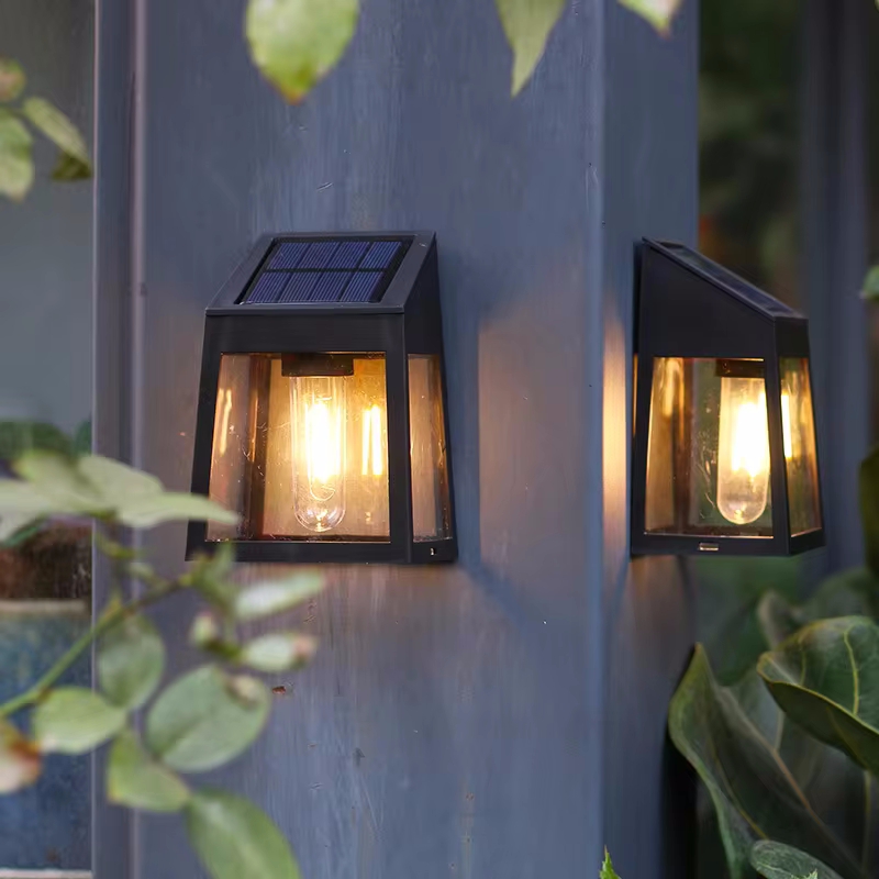 Solar Wall Light Outdoor Water - Bollard Light Garden 评论和价格