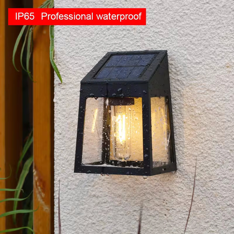 Solar Wall Light Outdoor Water - Bollard Light Garden 评论和价格