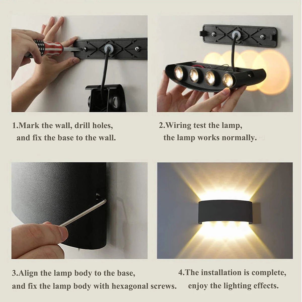 Aluminium LED Wall Lamp IP65 O - Outdoor Lighting On House 评论和价格