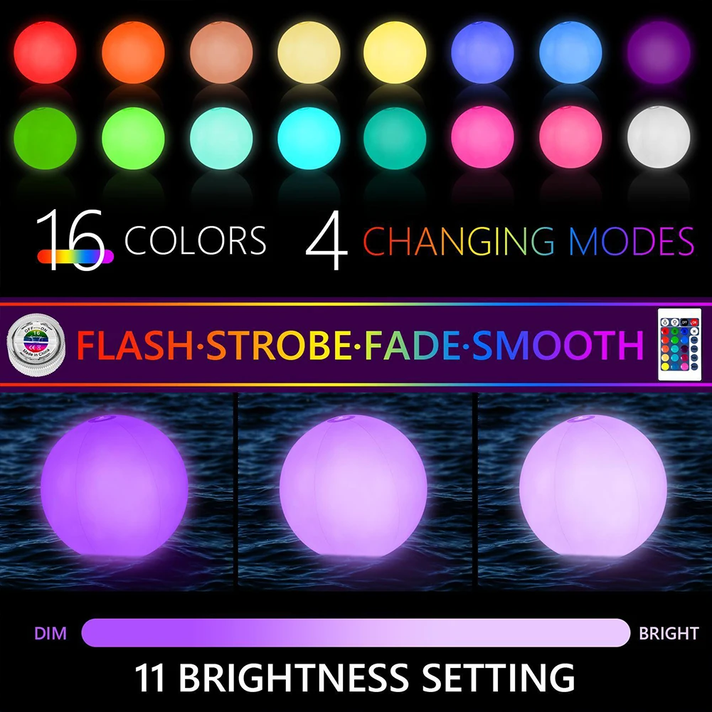 1-5PCS Floating Pool Lights wi - Outdoor Lighting Around Pool 评论和价格