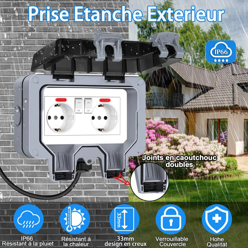 European-Style Outdoor Socket  - Outdoor Lighting Switch 评论和价格