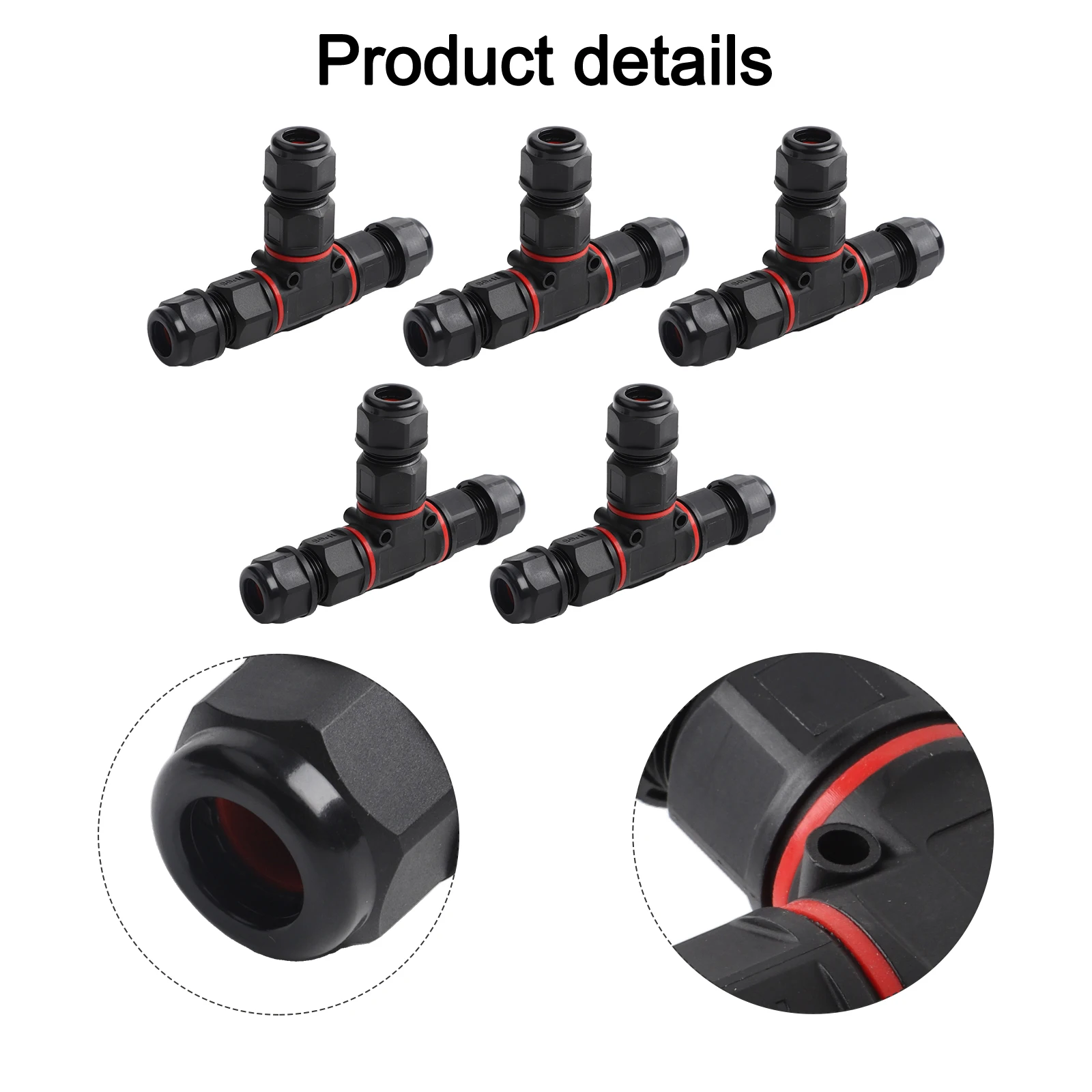 5Pcs IP68 Waterproof 3 Pin T S - Outdoor Lighting Electrical Box 评论和价格