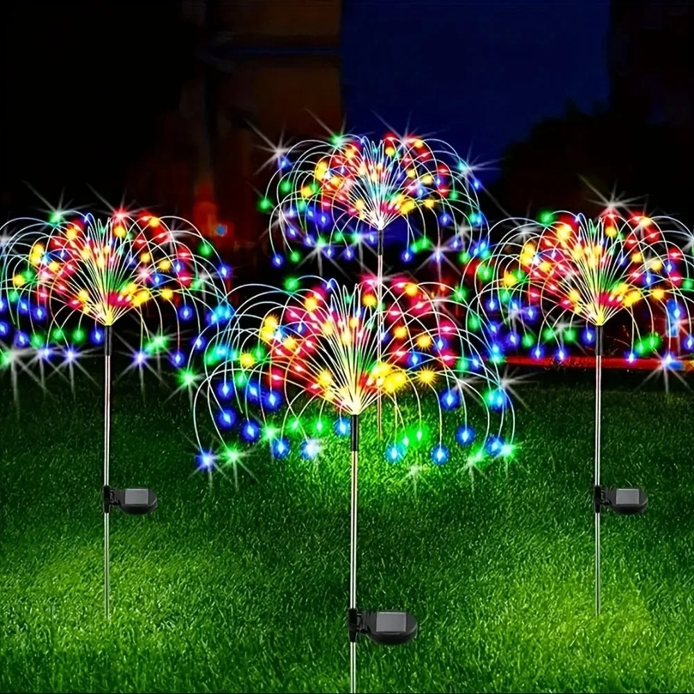 Solar LED Firework Fairy Light - Bollard Light Garden 评论和价格