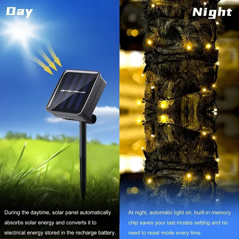 LED Solar Light String 8 Funct - Outdoor Lighting Led Fixtures 评论和价格