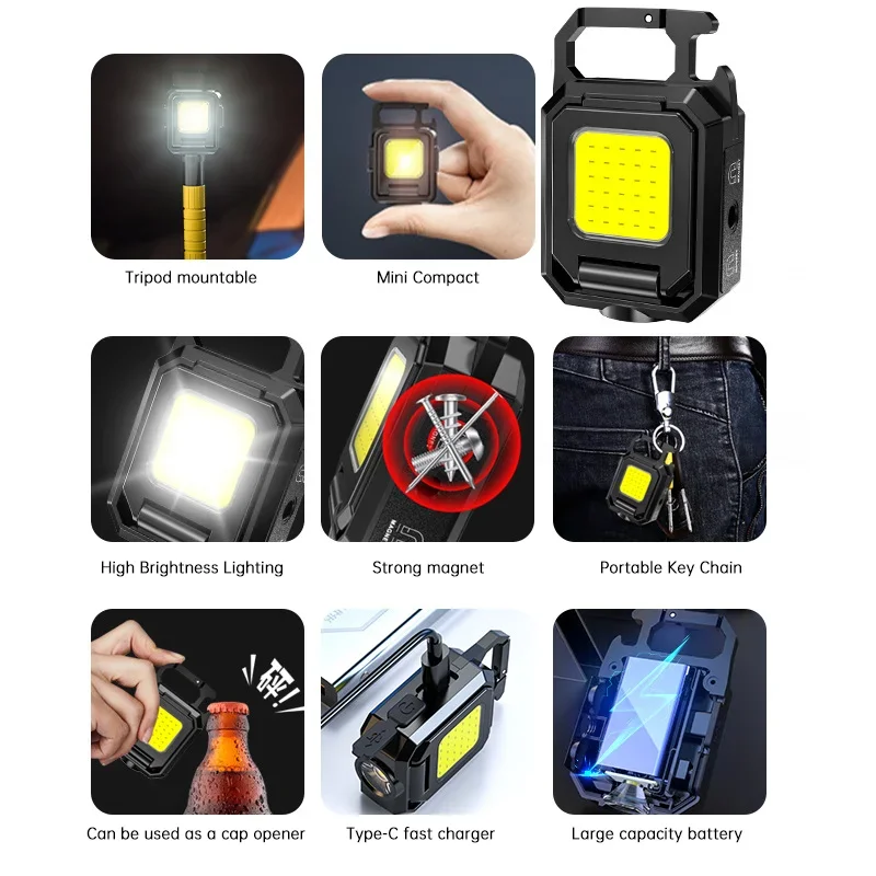 Mini Flashlight Keychain Light - Outdoor Lighting Lanterns 评论和价格