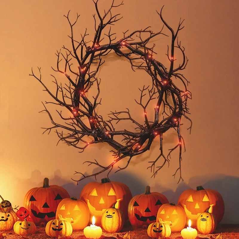 Halloween Decoration Wreath De - Outdoor Lighting On House 评论和价格