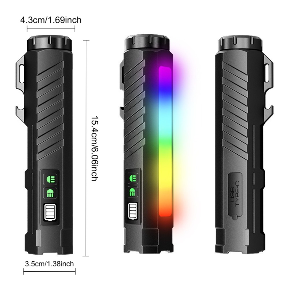 Tactical Flashlight Type-c Rec - Outdoor Lighting Types 评论和价格
