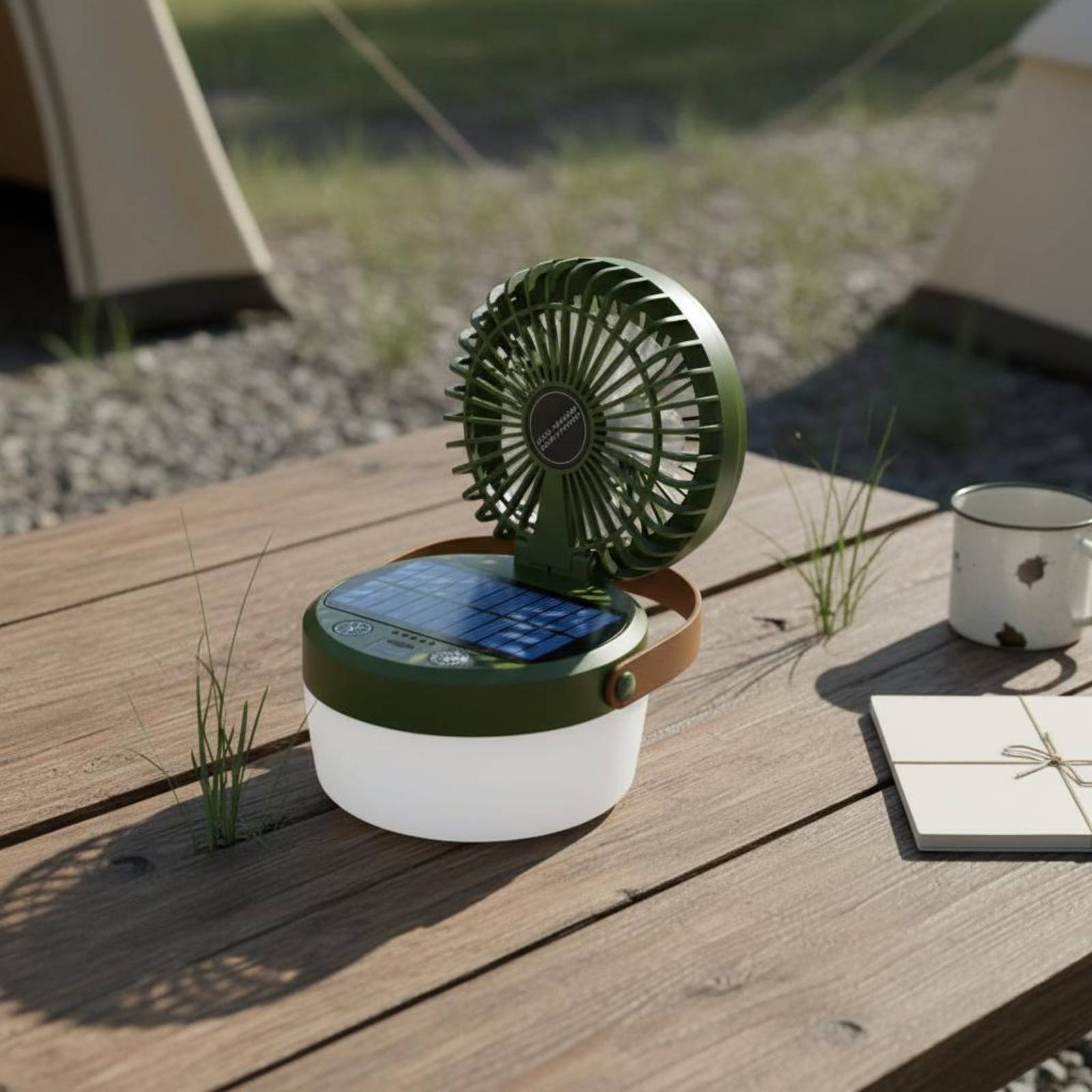 Solar Camping Fan Lantern Fold - Solar Lantern Hanging 评论和价格