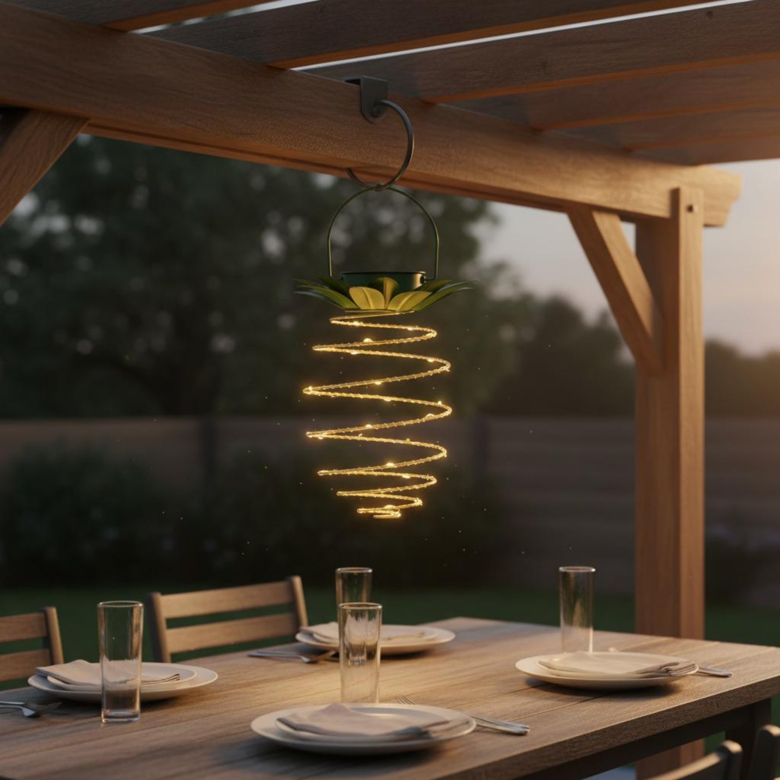 2 Pieces Solar Pineapple Lamp  - Solar Lantern Hanging 评论和价格