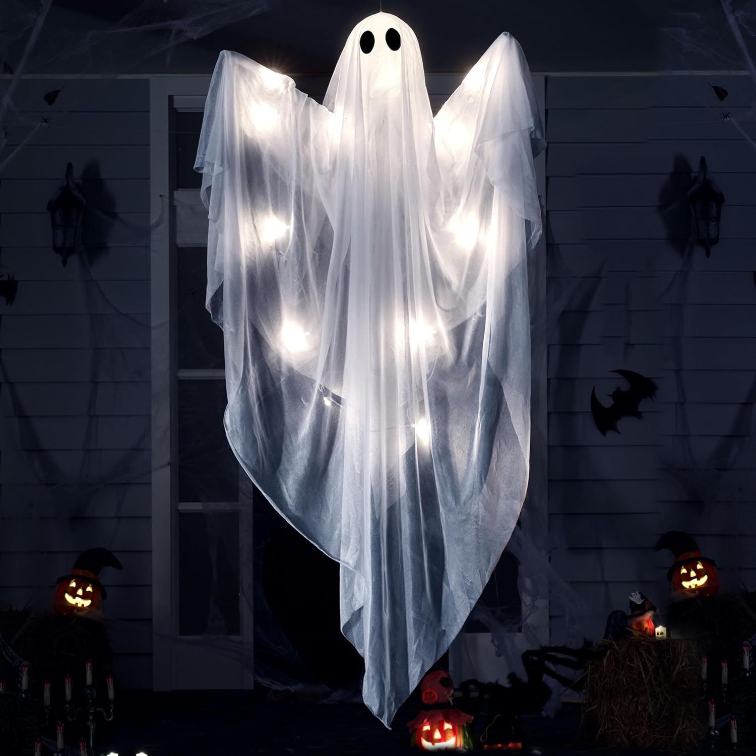 Halloween Hanging Light up Gho - Bollard Light Garden 评论和价格