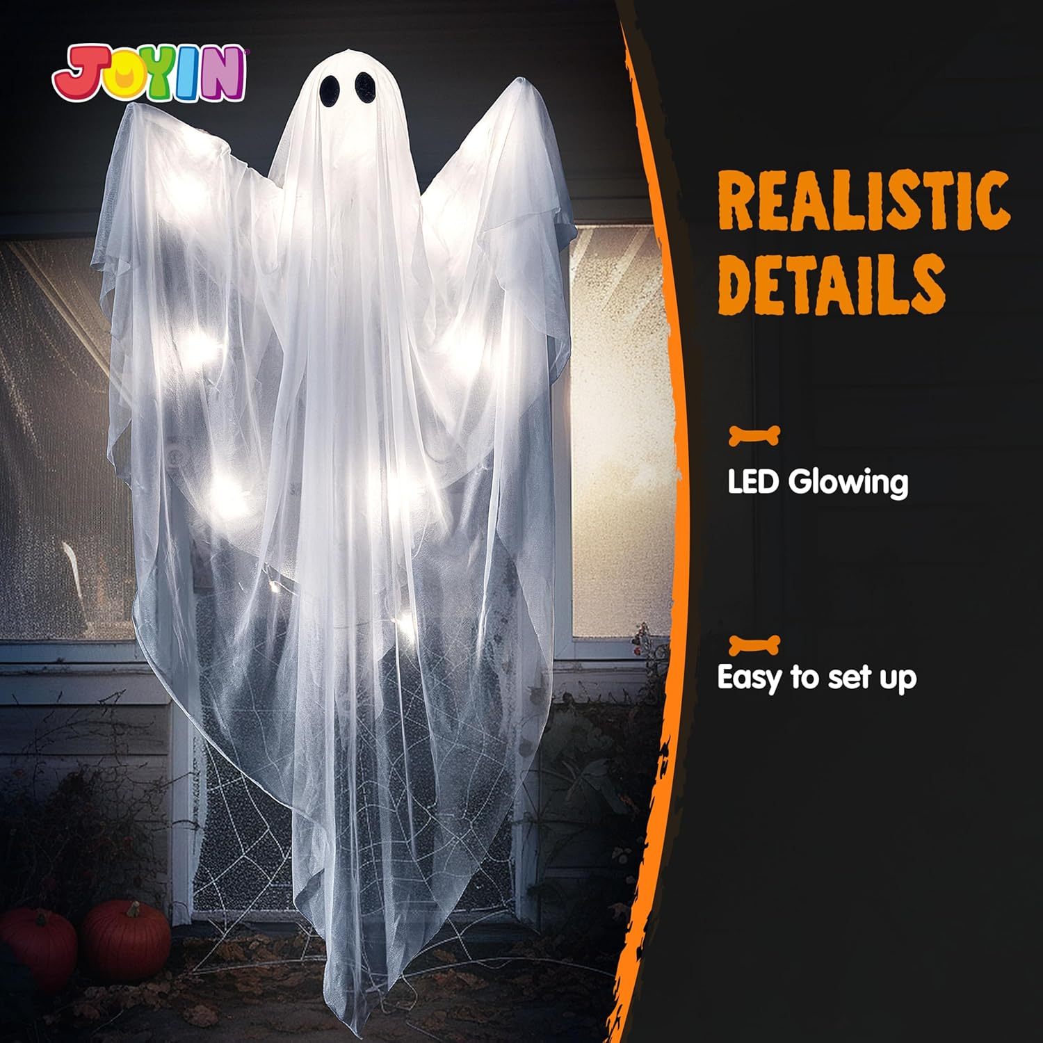 Halloween Hanging Light up Gho - Bollard Light Garden 评论和价格