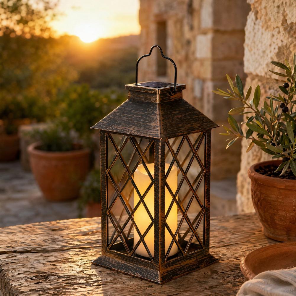 Retro Solar Lantern, Outdoor S - Solar Lantern Hanging 评论和价格