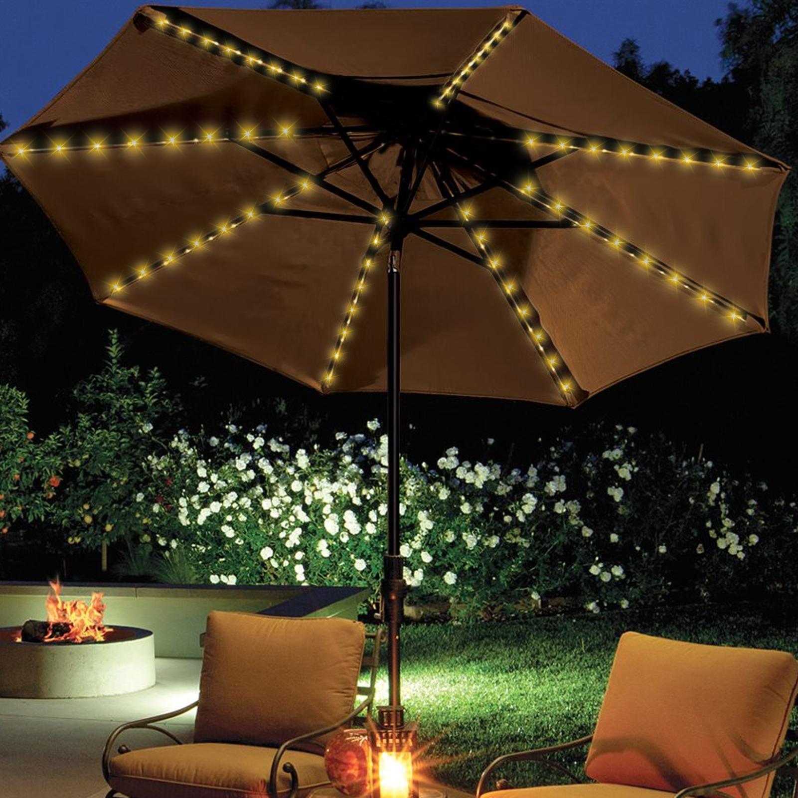Solar Umbrella String Light 10 - Outdoor Lighting Led Fixtures 评论和价格