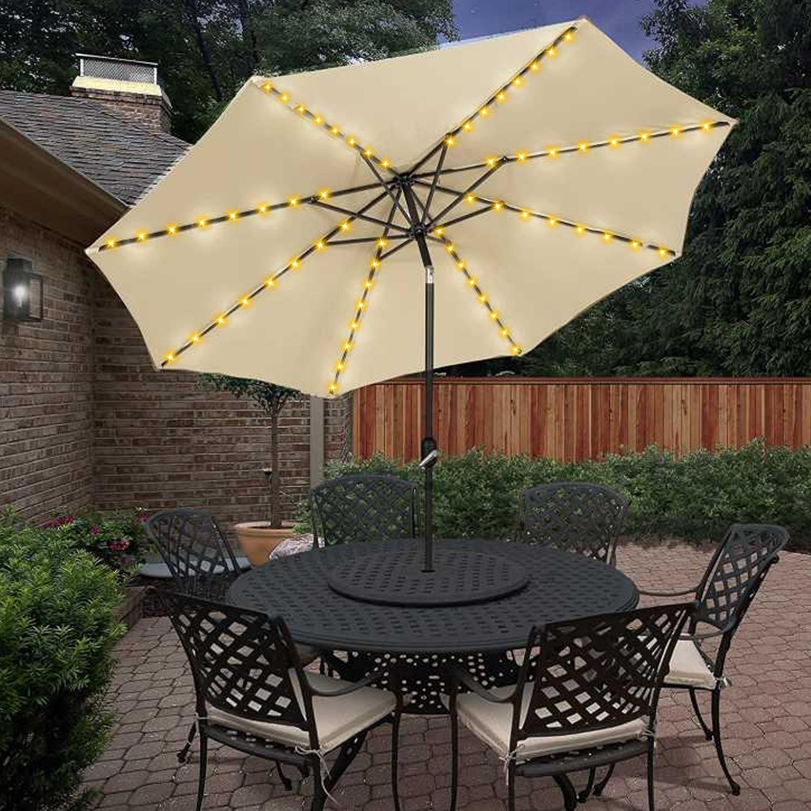 Solar Umbrella String Light 10 - Outdoor Lighting Led Fixtures 评论和价格