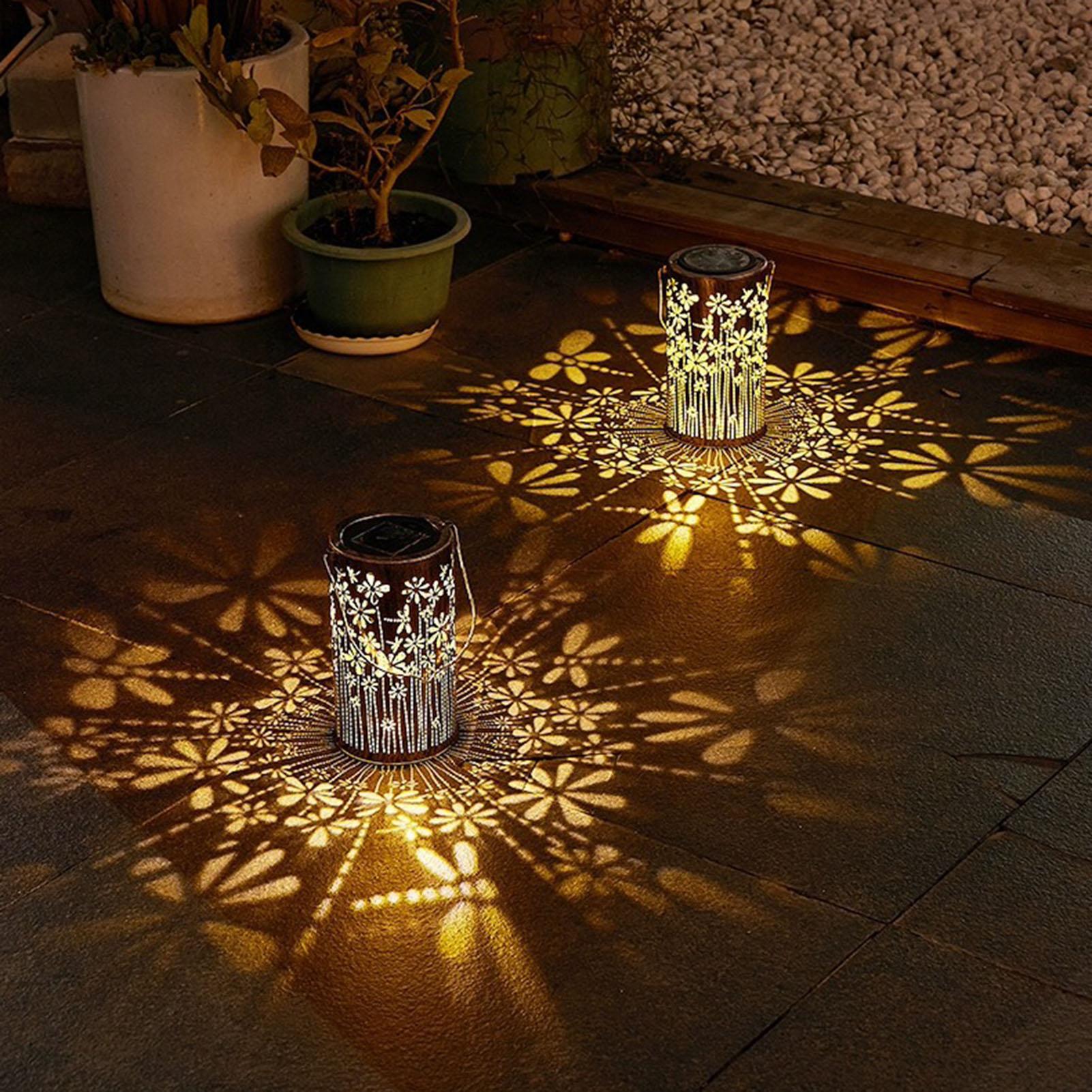 Solar Lanterns Colorful Metal  - Solar Path Light 评论和价格