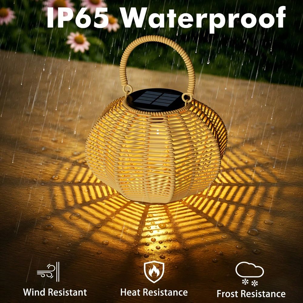 Rattan Solar Ambient Light For - Solar Lantern Hanging 评论和价格