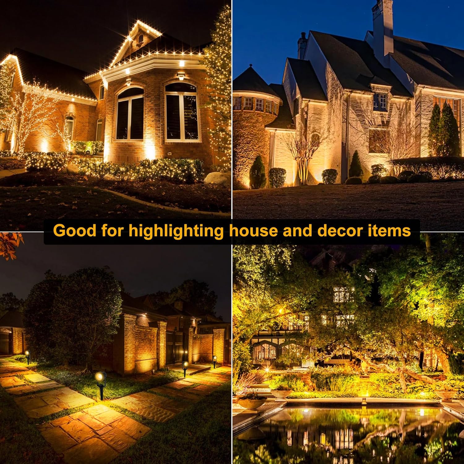 4/6/8LEDS 3000K Outdoor Spotli - Outdoor Lighting Low Voltage 评论和价格