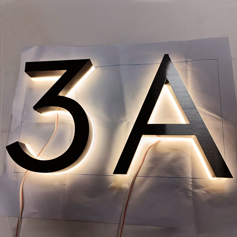 Metal 3D LED House Number Ligh - Outdoor Lighting Logo 评论和价格