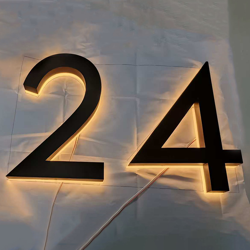 Metal 3D LED House Number Ligh - Outdoor Lighting Logo 评论和价格