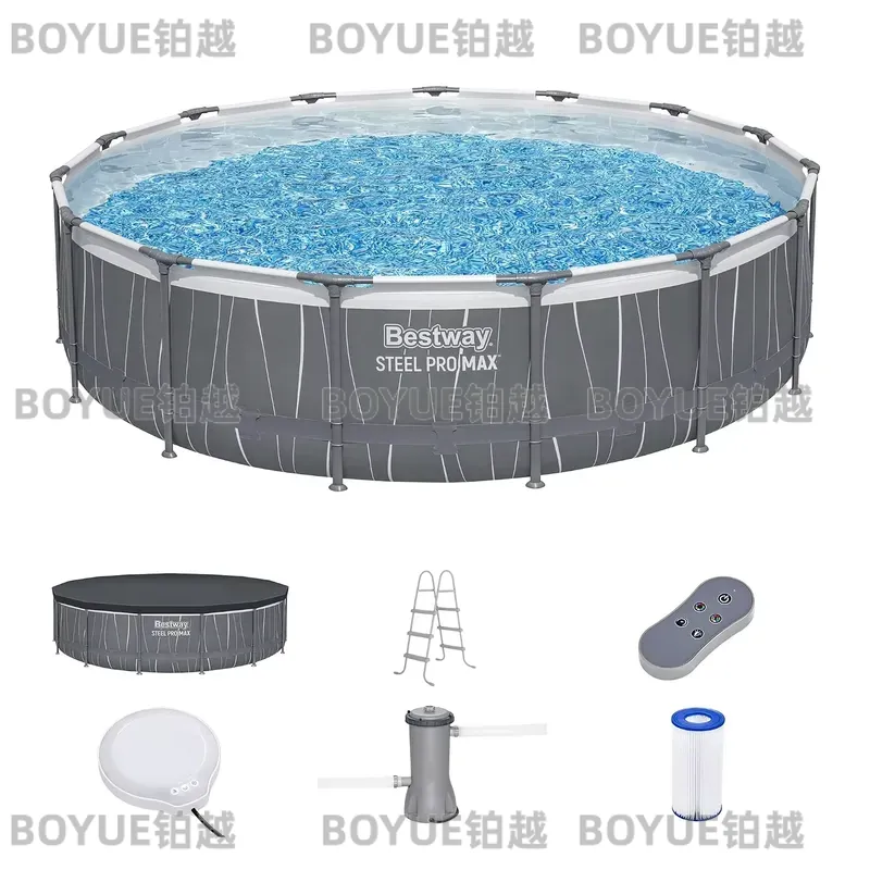 Round Steel Frame Above Ground - Outdoor Lighting Around Pool 评论和价格