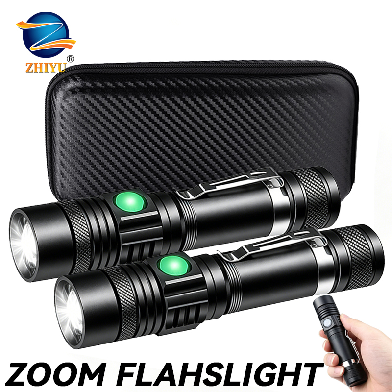 T6 LED Rechargeable Flashlight - Outdoor Lighting Setup 评论和价格