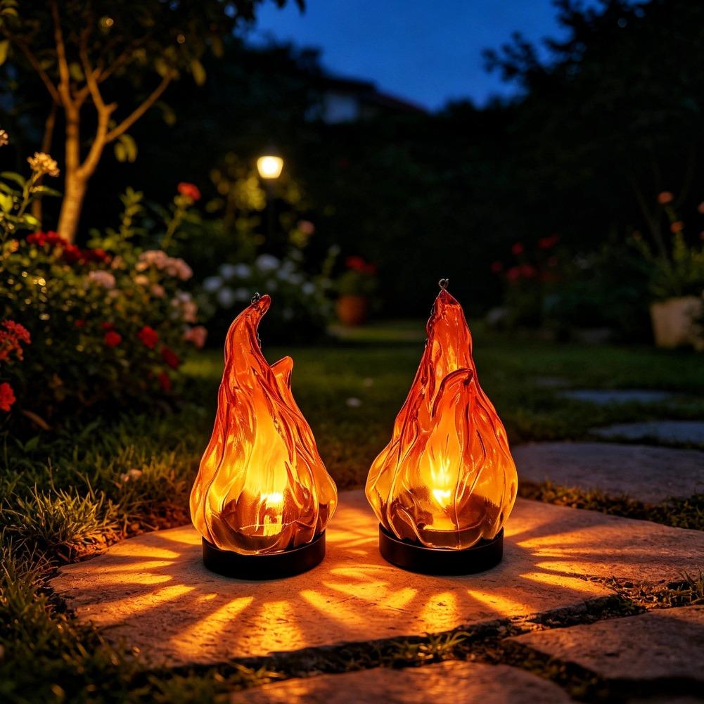 Solar Flame Hanging Lantern Li - Solar Lantern Hanging 评论和价格