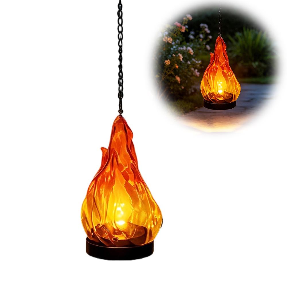 Solar Flame Hanging Lantern Li - Solar Lantern Hanging 评论和价格