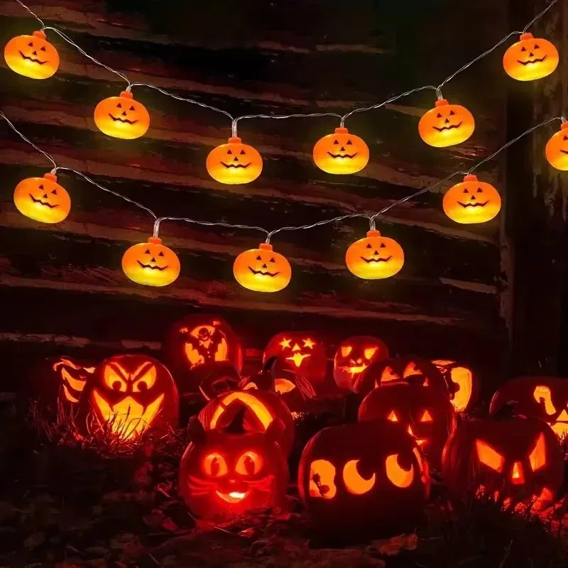 Pumpkin Halloween String Light - Outdoor Lighting Lanterns 评论和价格