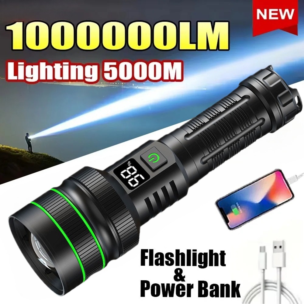Powerful LED Flashlight Zoomab - Outdoor Lighting Types 评论和价格