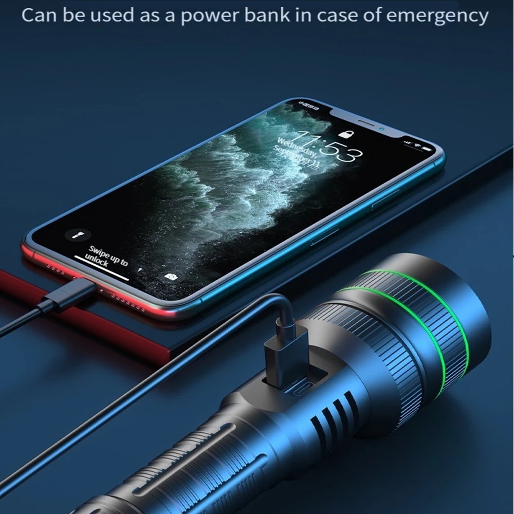 Powerful LED Flashlight Zoomab - Outdoor Lighting Types 评论和价格