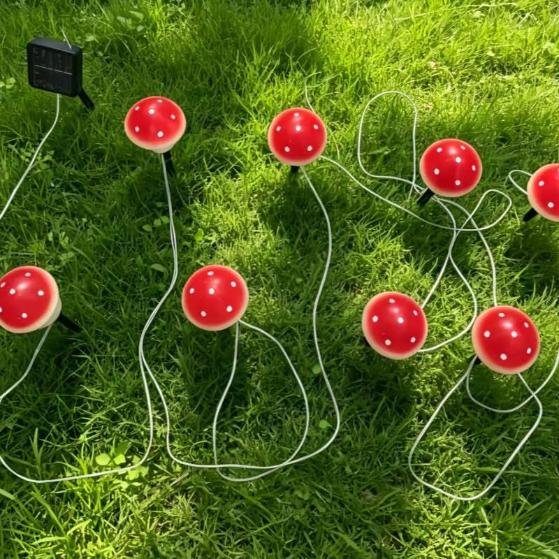 Solar Mushroom String Lights W - Outdoor Lighting Switch 评论和价格